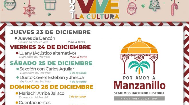 Disfruta desde el jueves, eventos culturales y artísticos dentro del corazón de Manzanillo