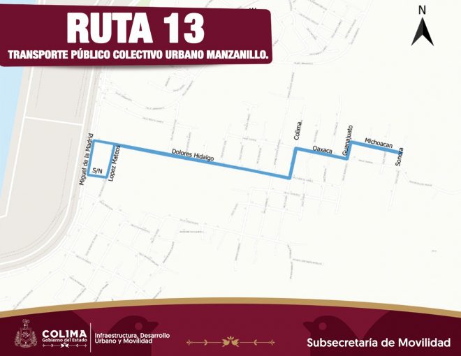 Movilidad reactiva y mejora la Ruta 13 en Manzanillo, tras suspensión por la pandemia