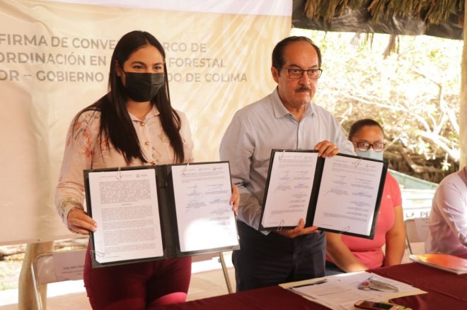 Gobierno estatal y Conafor firman convenio marco para propiciar el desarrollo forestal sustentable en Colima