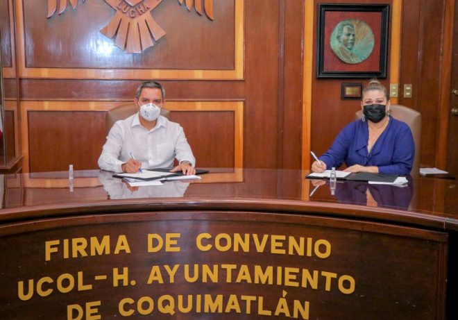 Acuerdan trabajar juntos UdeC y Ayuntamiento de Coquimatlán