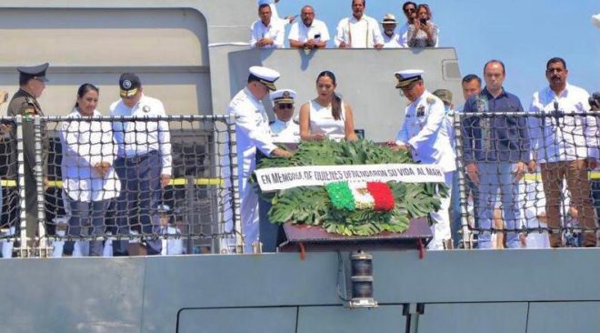 Gobernadora de Colima encabeza el Día de la Marina Nacional en Manzanillo