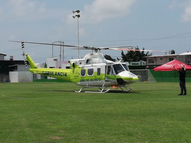 Niña es atendida en Hospital de Tecomán por quemaduras y trasladada a Guadalajara, en helicóptero