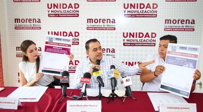 Rumbo a la renovación interna, MORENA se posiciona como el partido más democrático y popular: Julio León