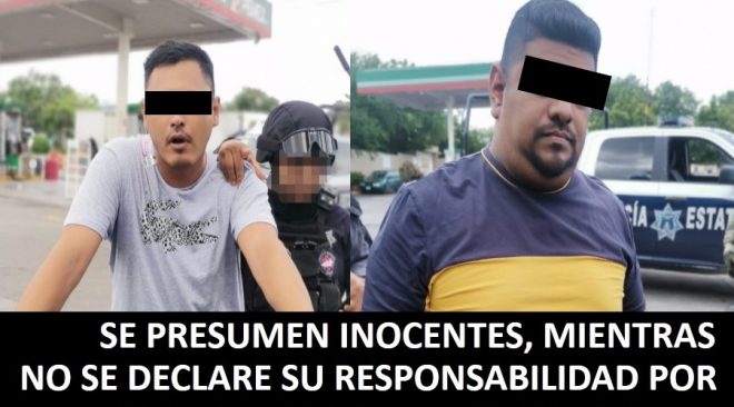 Policía Estatal detiene a presuntos asaltantes de una Caja Popular en Quesería, Cuauhtémoc