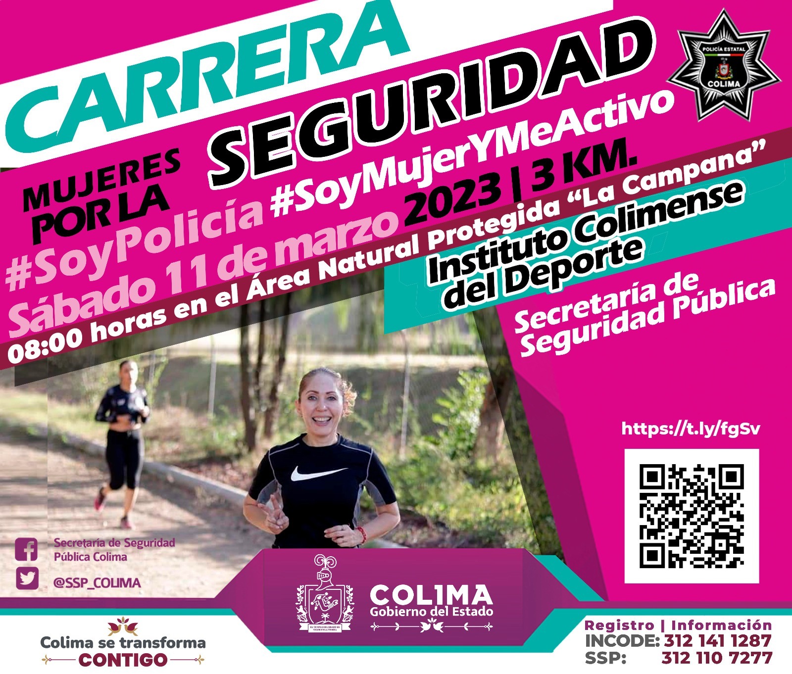 Gobierno de Colima invita a 3ª edición de la carrera Mujeres por la  Seguridad - Colima Digital