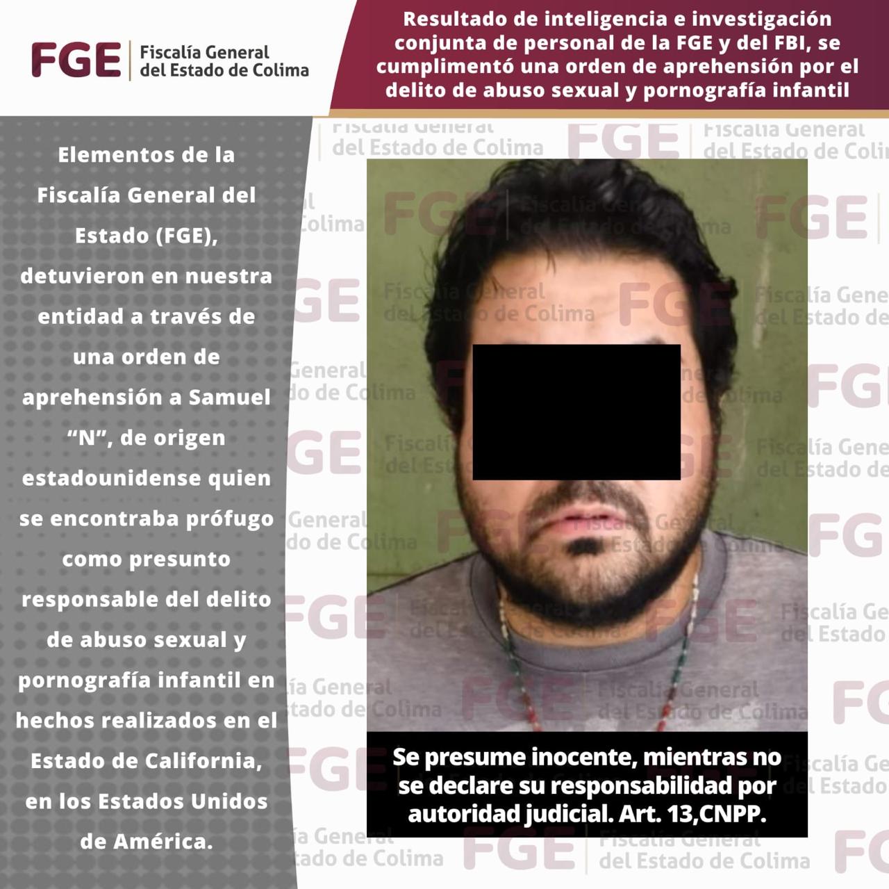 Se cumplimentó una orden de aprehensión por el delito de abuso sexual y ...