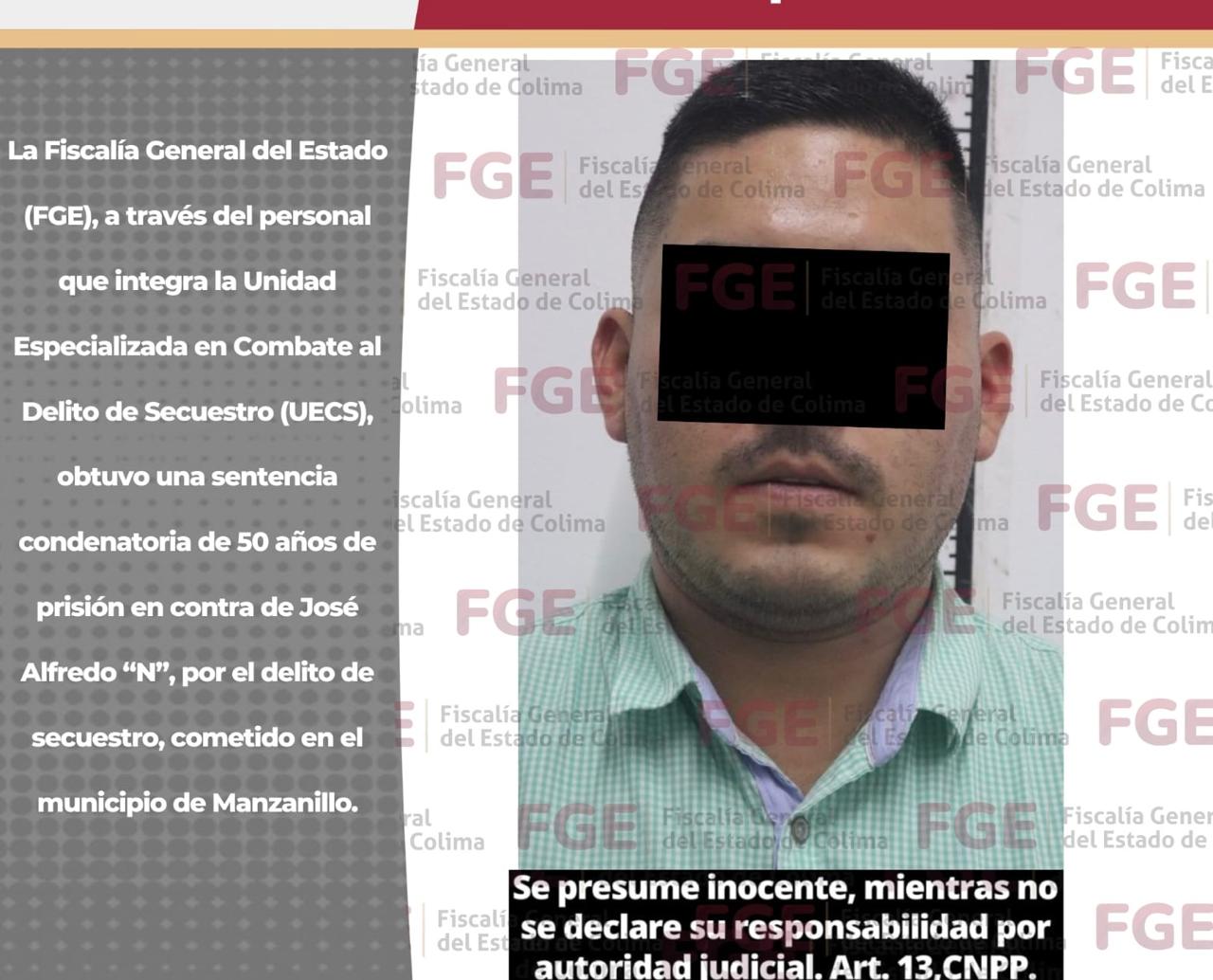 FGE obtiene sentencia condenatoria de 50 años por s3cu3stro