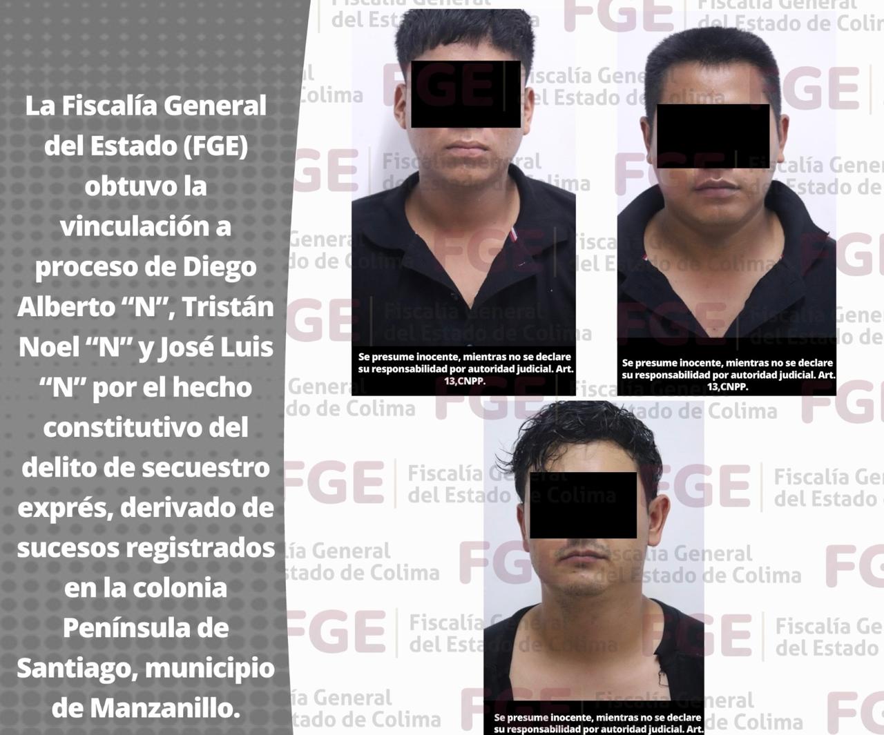 Vinculan a proceso a tres hombres por s3cu3str0 exprés