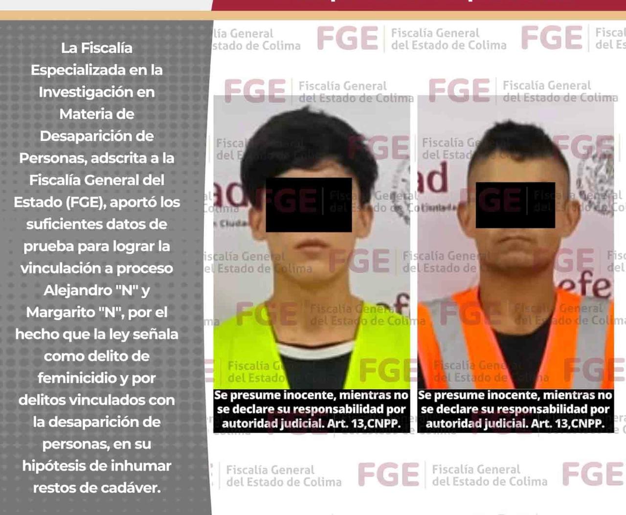 Vinculan a proceso a dos hombres por f3m1n1c1di0 y  d3l1tos vinculados con la d3s4p4rición de personas