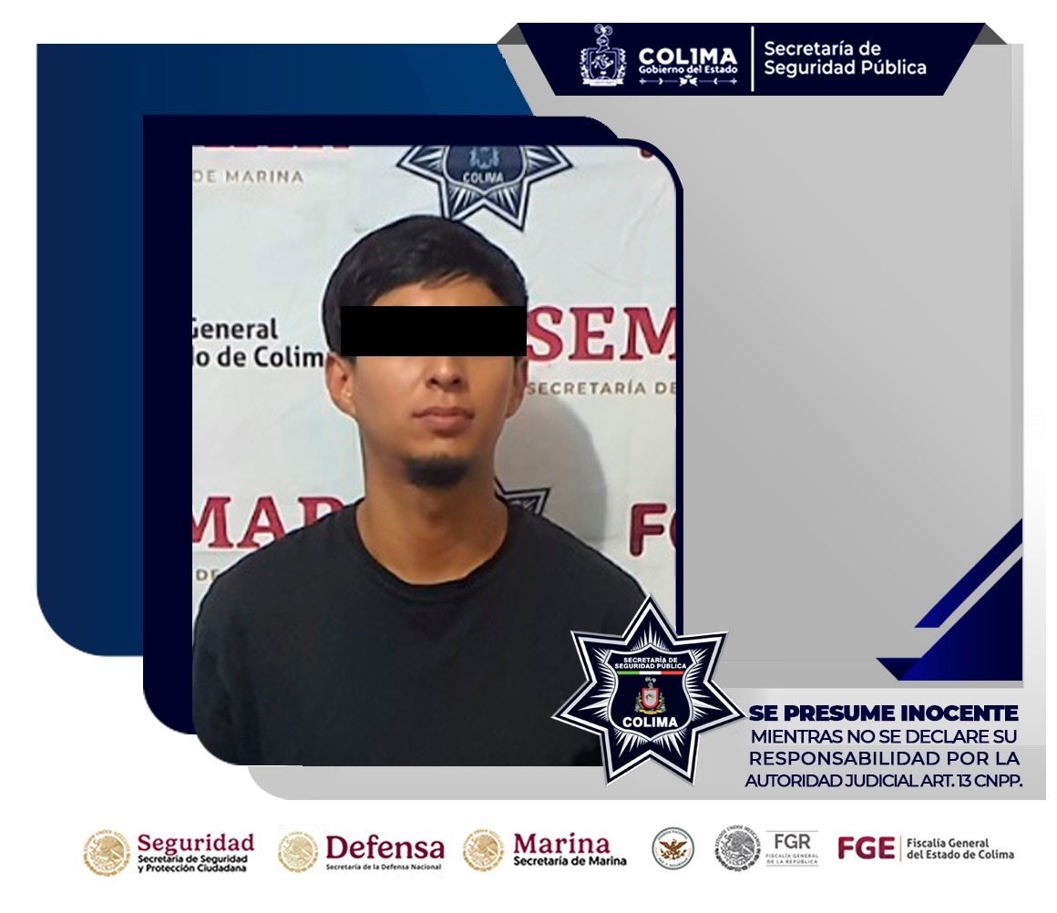 SSP: Policía Estatal de Colima detiene a masculino por vi0l3nci@ familiar