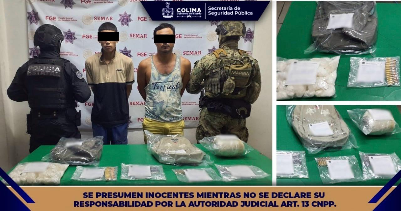 SSP: Policía Estatal de Colima detiene a dos sujetos relacionados con cartel d3lictivo