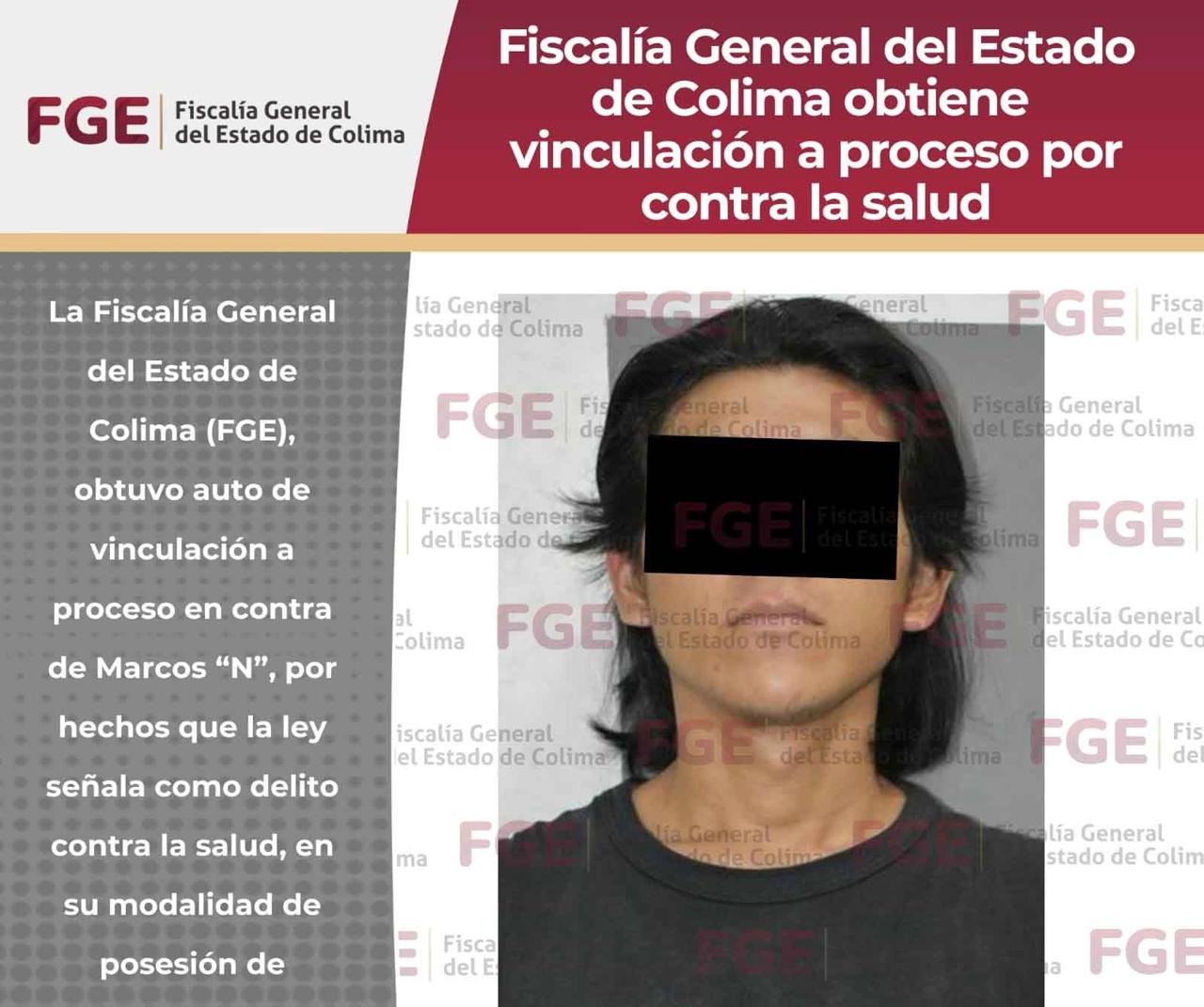 Fiscalía General del Estado de Colima obtiene vinculación a proceso por d3lit0s contra la salud