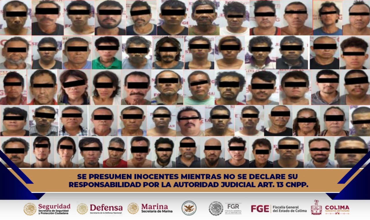 SSP informa detención de 65 personas en el estado de Colima la última semana, con ‘Operación Coliman’