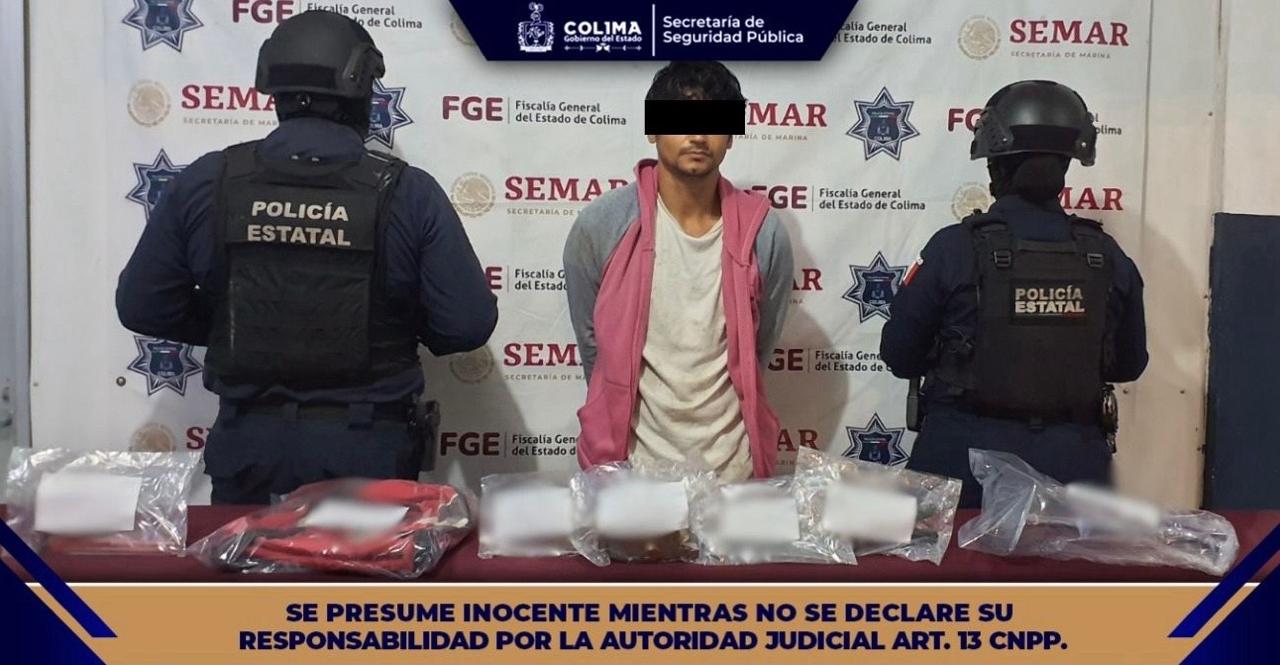 Policía Estatal de Colima auxilia a una mujer y detiene a un masculino por allanamiento