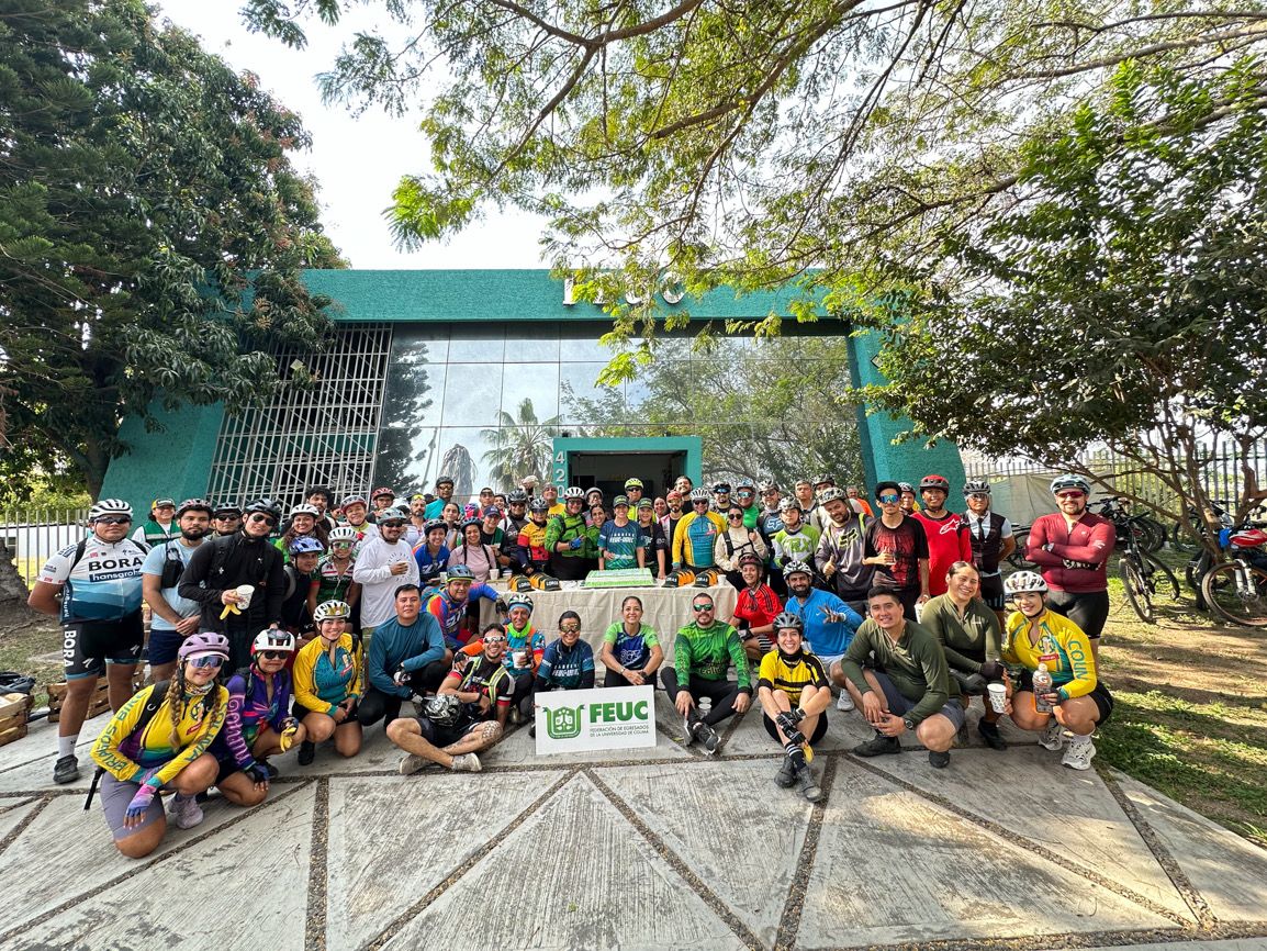 Realizan con éxito Rodada de Aniversario FEUC-Bike, este domingo