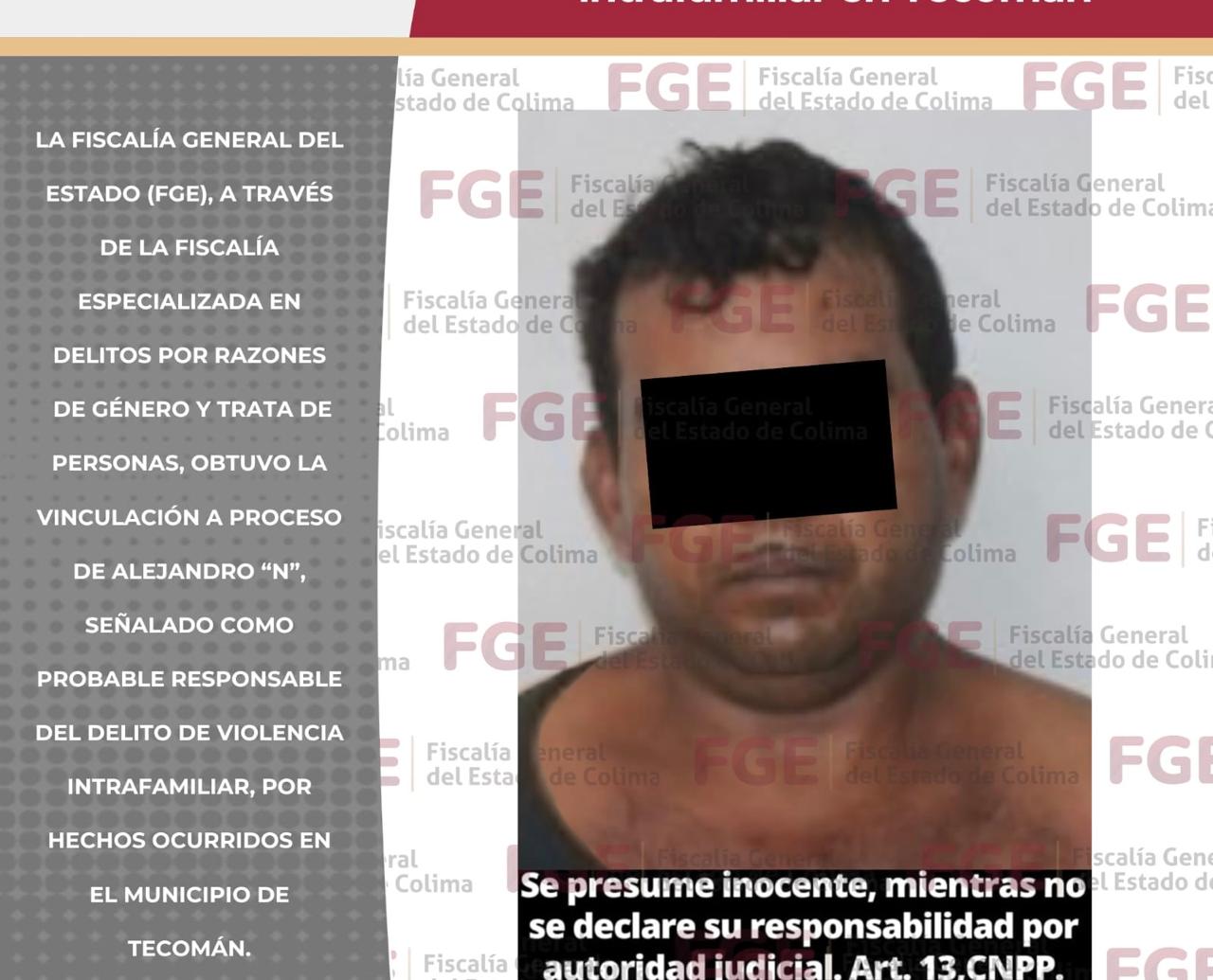 FGE obtiene vinculación a proceso contra un hombre por v10l3ncia intrafamiliar en Tecomán