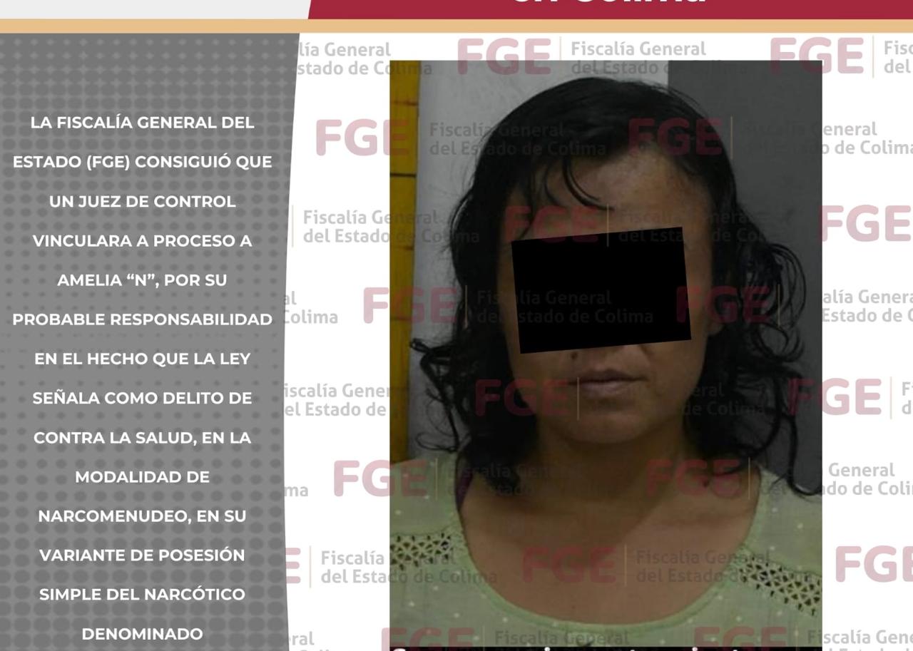 Mujer es vinculada a proceso por n4rcom3nud3o en Colima