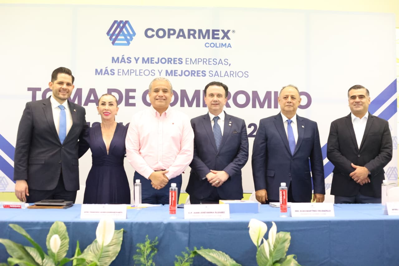 Fortalece Gobierno del Estado coordinación con el sector empresarial en toma de compromiso de Coparmex Colima 2026