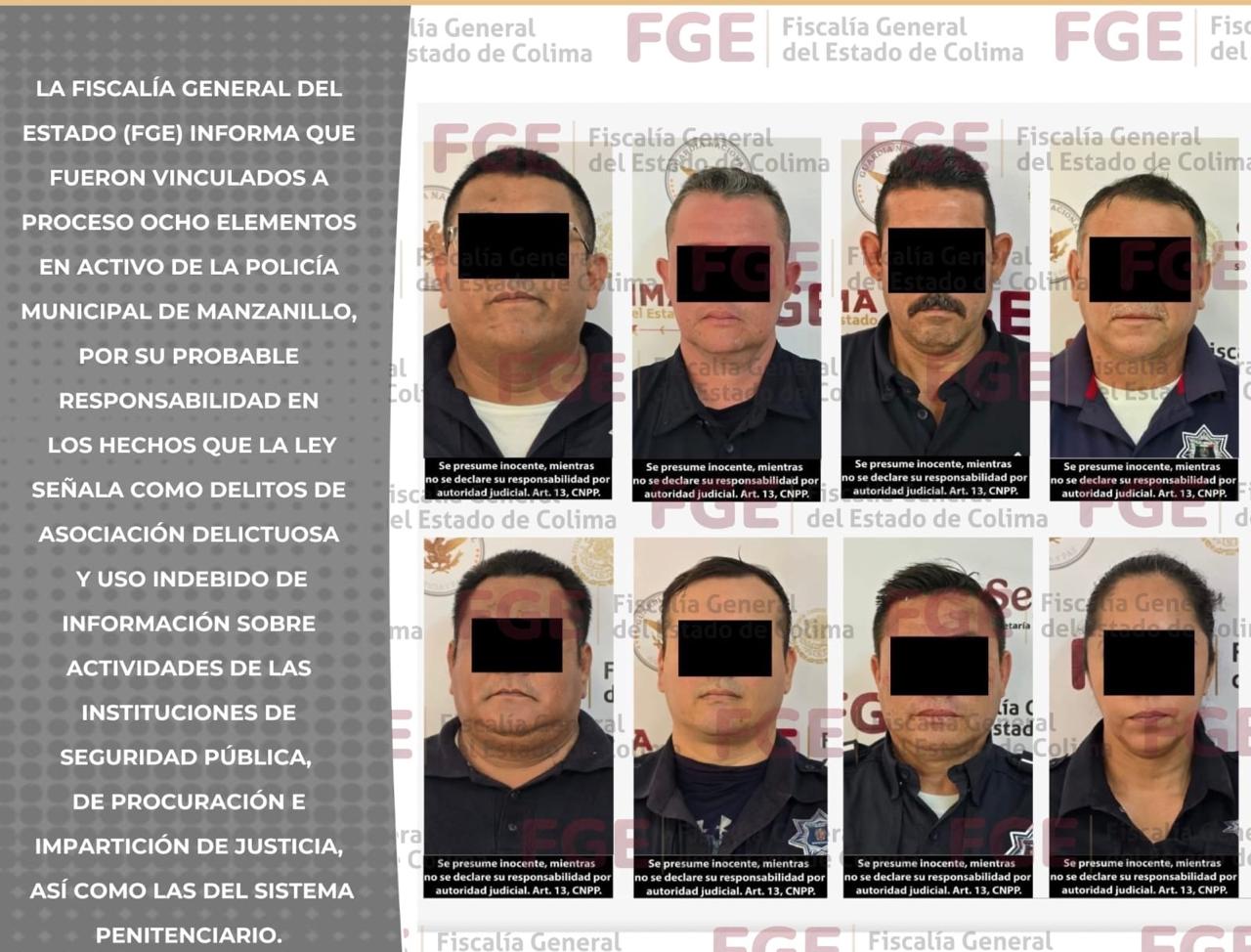 FGE logra vincular a ocho elementos de la Policía Municipal de Manzanillo