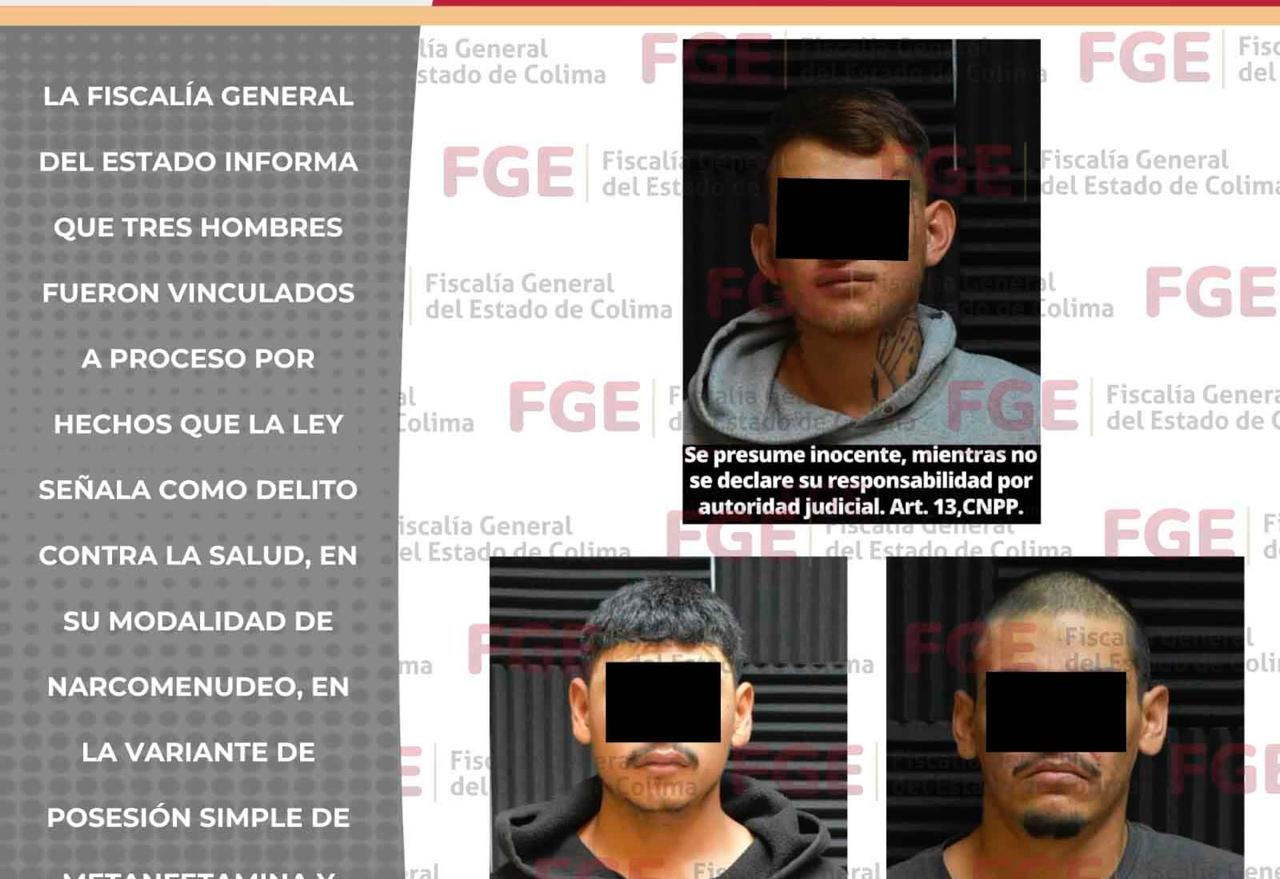 Tres hombres son vinculados a proceso por n4rcom3nudeQ en Villa de Álvarez