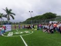 Gobernadora de Colima entregó cancha de futbol 5 en San Joaquín, Cuauhtémoc