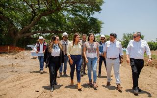 Gobernadora Indira Vizcaíno y titular de Conagua supervisaron avance de 45% en la construcción del acueducto ‘Agua para Colima’