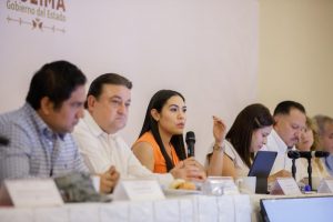 Indira Vizcaíno, SICT, GN y Pinfra informan a cámaras empresariales avances de autopista Colima-Manzanillo