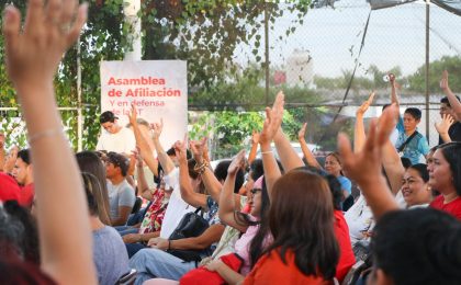Joel Padilla realiza asamblea por la defensa de la Cuarta Transformación en Manzanillo.