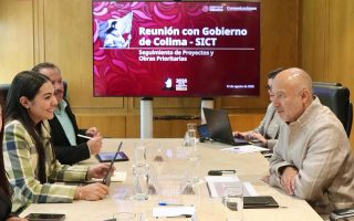 Indira Vizcaíno y titular de SICT revisan proyectos y obras prioritarias en beneficio de la población colimense
