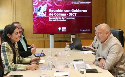 Indira Vizcaíno y titular de SICT revisan proyectos y obras prioritarias en beneficio de la población colimense