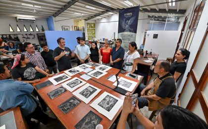Cultura Colima concluye taller gratuito de especialización en xilografía, con inauguración de exposición temporal