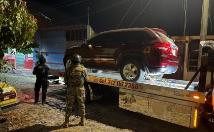 Trabajos de inteligencia permiten asegurar 4rm@ larga, drQg4 y 2 vehículos en el municipio de Colima